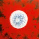 Red Passion - Acrilico  e malta di cristallo-cm90 X cm90