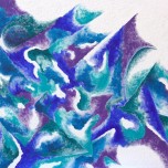 Desiderio azzurro - Acrilico e sabbie - cm100 x cm80