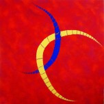 L'incontro - Acrilico e sabbie - cm 100 x cm100