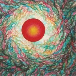 Il Cerchio Rosso - Aquerello - cm70 x cm70