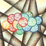 I cerchi magici - Acquerello cm 100x70