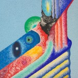 La citta' del caos - Acrilico e sabbie - cm100 x cm100