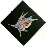 Mutazione di una stella - Acrilici e sabbie cm90 x cm90