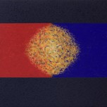 Nascita di una forza tra tonalita' opposte - Acrilico e sabbie - cm100 x cm80
